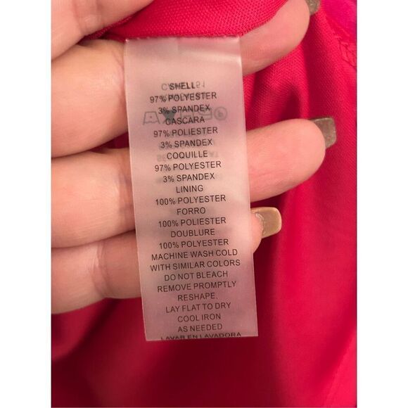 Vince Camuto Hot Pink Shift Dress size 4 Valentines Day Barbie - Picture 5 of 9